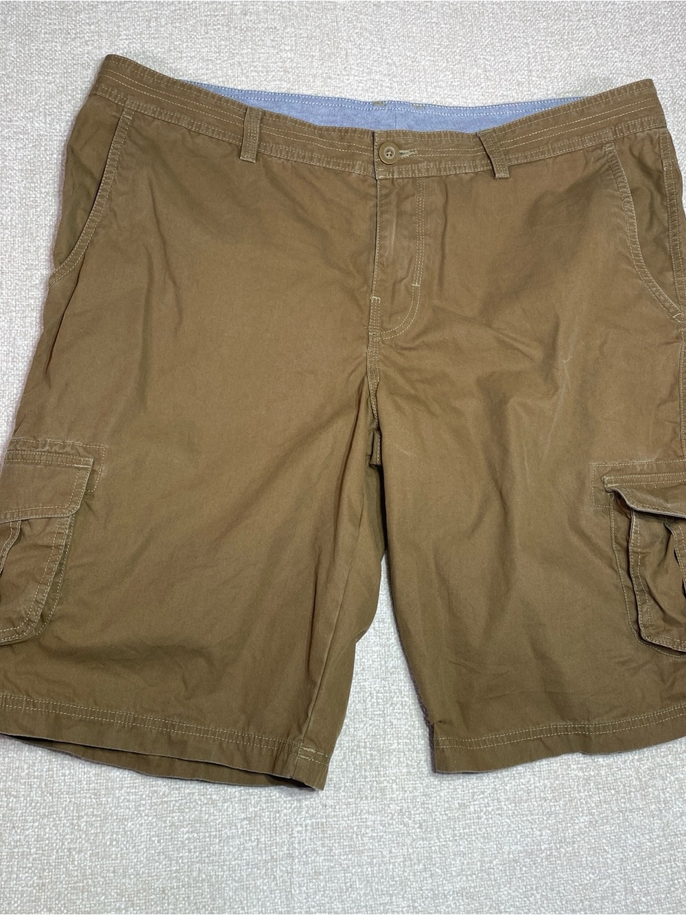 Columbia Cargo Shorts Mens 40W Brown Cotton Canvas Outdoor Hiking Utility Trail